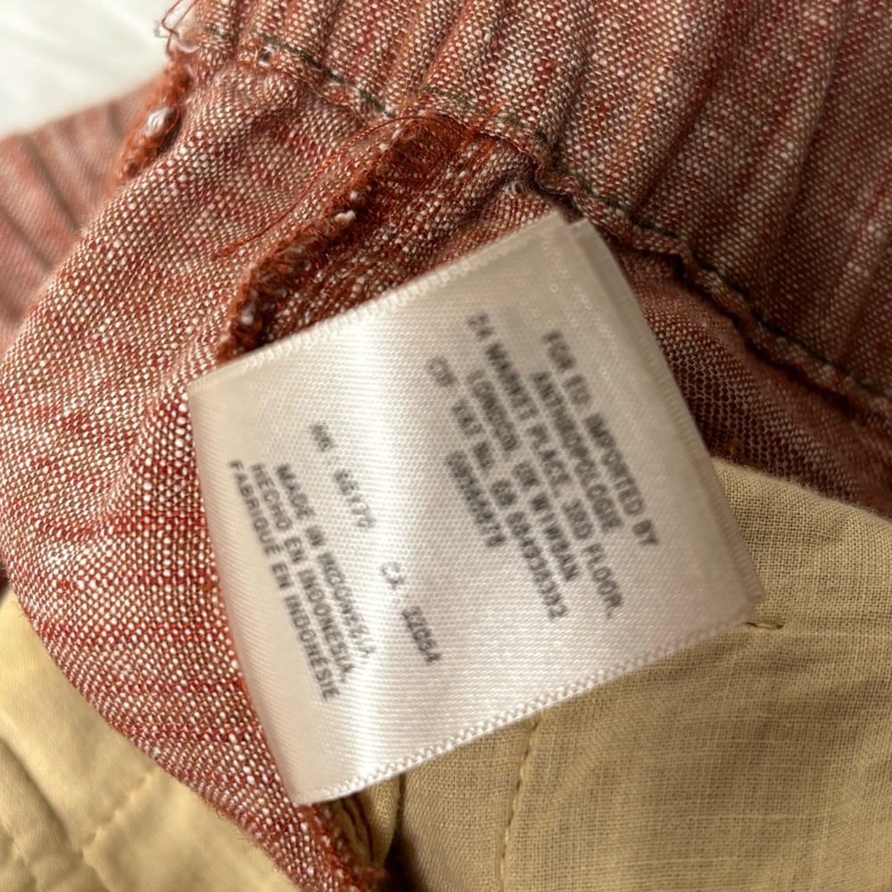 Anthropologie Hei Hei Linen pants burnt orange size XS - Picture 12 of 16